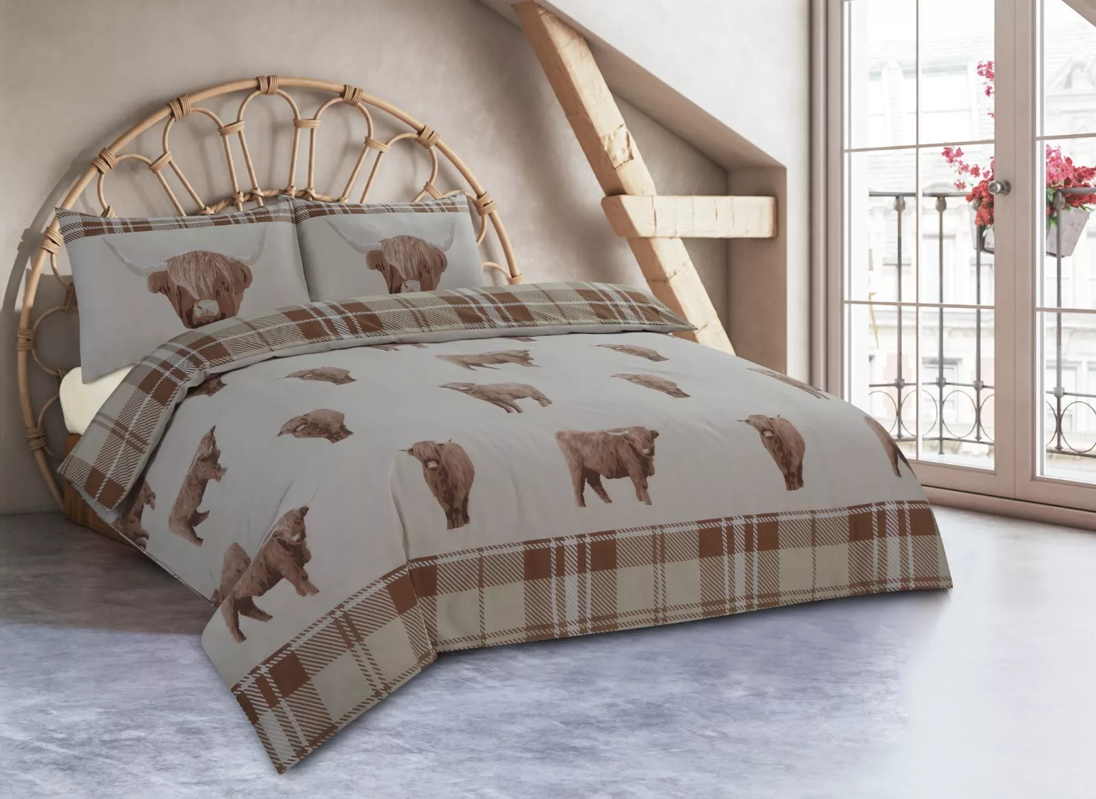 Highland Cow Single Double King Duvet Cover Beddin